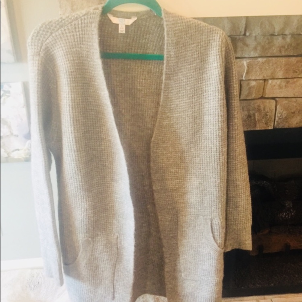 Long, Grey Cardigan